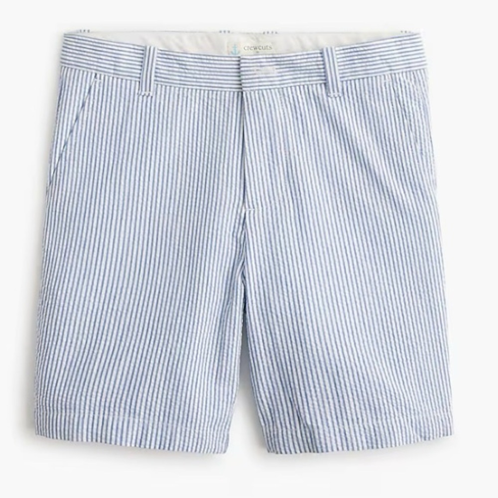 NWT J Crew Factory Boys Gramercy Seersucker Shorts